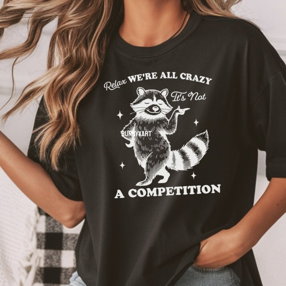 Trendy Vintage Funny Raccoon Design T-shirt